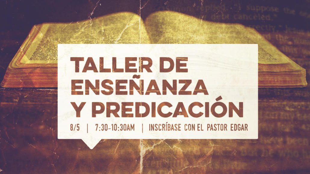 TALLER DE ENSEÑANZA Y PREDICACIÓN